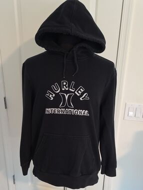 Hurley Black Logo Pullover Hooded Sweatshirt